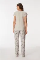 Kadın T-Shirt ve Pantolon Takım Anıl 11383 detay görünüm