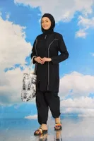 Kadın Tam Tesettür Lacivert Mayo Akbeniz 31060 Lacivert görsel 6