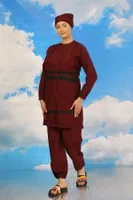 Kadın Tam Tesettür Mayo Bordo Akbeniz 31061 Bordo görsel 5