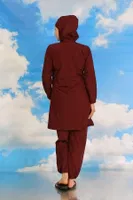 Kadın Tam Tesettür Mayo Bordo Akbeniz 31061 Bordo görsel 4