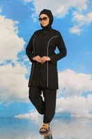Kadın Tam Tesettür Siyah Mayo Akbeniz 31060 görsel 5