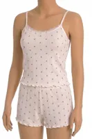 Kadın Tekli %100 Pamuk Pijama Takımı Çiçekli İp Askılı Fitilli Atlet Şort Yazlık Ev Giyimi Öts 3712 görsel 6
