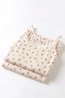 Kadın Tekli %100 Pamuk Pijama Takımı Çiçekli İp Askılı Fitilli Atlet Şort Yazlık Ev Giyimi Öts 3712 görsel 5