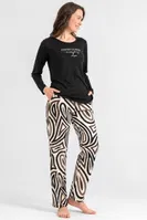 Kadın Uzun Kollu Pijama Takımı Pierre Cardin 8410 detay görünüm
