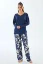 Kadın Uzun Kollu T-Shirt ve Pantolon Pijama Takımı Anıl 11499