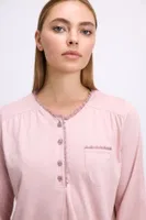 Kadın Uzun Kollu T-Shirt ve Pantolon Takım Anıl 11618 Gül Kurusu detay görünüm