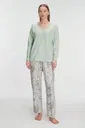 Kadın Uzun Kollu V Yaka Pijama Takımı Anıl 11221