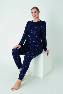 Kadın Viskon Bisiklet Yaka Uzun Kol Pijama Takım Confeo C840-902
- Alternatif Görünüm