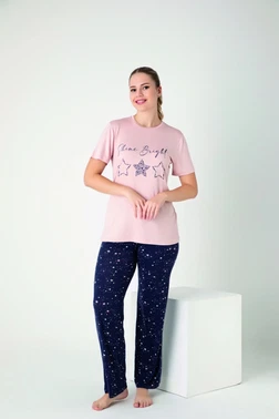 Kadın Viskon Kısa Kol Pijama Takım Confeo C840-904 - Alternatif Görünüm