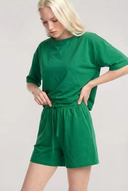 Kadın Yeşil Kısa Kollu Şortlu Pijama Takımı Akbeniz Y1300 - Alternatif Görünüm