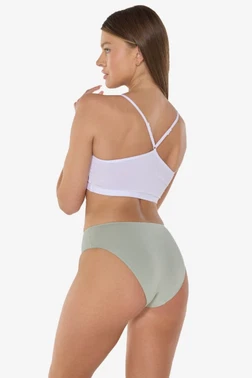 Kadın Yeşil Modal Dar Kalıp Ara Bel Slip Külot Malabadi 187 - Alternatif Görünüm