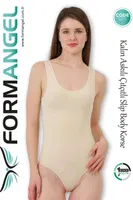 Kalın Askılı Çıtçıtlı Slip Body Korse Form Angel 5011 Ten