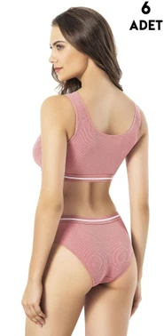Kaşkorse Pedli Büstiyer Bikini Külot Takım 6'lı Kota 4511 - Alternatif Görünüm