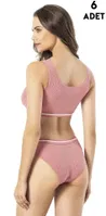 Kaşkorse Pedli Büstiyer Bikini Külot Takım 6'lı Kota 4511 detay görünüm