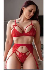 Kırmızı Dantelli Kadın Fantezi Jartiyer Takım Lily Bianca JB-0012