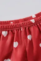 Kırmızı Kalpli İp Askılı Yazlık Şort Pijama Takım Real Passione S-41 Kırmızı görsel 9