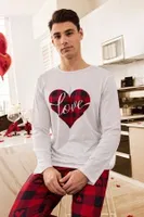 Kırmızı Kareli Erkek Çift Pijama Takımı Bella Notte CP-7557 Kırmızı görsel 5