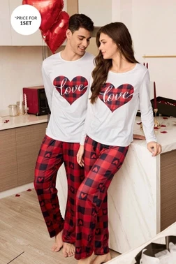 Kırmızı Kareli Erkek Çift Pijama Takımı Bella Notte CP-7557 - Alternatif Görünüm