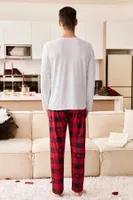 Kırmızı Kareli Erkek Çift Pijama Takımı Bella Notte CP-7557 Kırmızı görsel 4