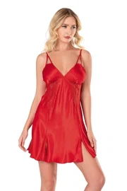 Ahu Lingerie Kırmızı Kısa Saten Gecelik Ahu Primoda 8131