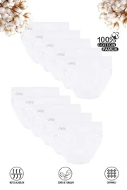Kız Çocuk %100 Pamuklu Ribana Esnek Rahat Taş Detaylı Slip Külot 10'lu Paket Özkan 0840