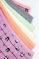 Kız Çocuk 6’lı Pamuklu Boxer Baskılı Premium Günlük Kullanım Öts 8712 Renkli detay görünüm