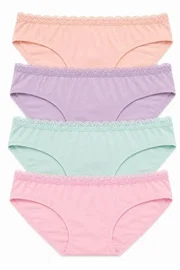 Kız Çocuk Lycralı Desenli+Düz Slip 4lü Paket 4732-H Öztaş 4732-H Öztaş 4732-H