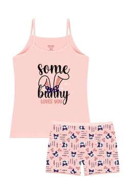 Öts İç Giyim Kız Çocuk Pamuklu Atlet Pembe Some Bunny Öts 8528 - Alternatif Görünüm