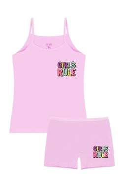 Öts İç Giyim Kız Çocuk Pamuklu Atlet Somon Girls Rule Ergonomik Tasarım Öts 8523 - 6 ADET - Alternatif Görünüm