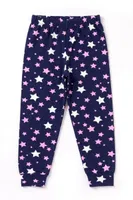 Kız Çocuk Pamuklu Pijama Takımı Kısa Kol Uzun Alt Desenli Geniş ve Rahat Kesim Öts 474006 Renkli-6 farklı açı