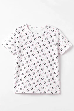 Öts İç Giyim Kız Çocuk Pamuklu Pijama Takımı Kısa Kol Uzun Alt Desenli Rahat Uyku Kalıbı Öts 474001 - Alternatif Görünüm