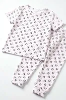 Kız Çocuk Pamuklu Pijama Takımı Kısa Kol Uzun Alt Desenli Rahat Uyku Kalıbı Öts 474001 Renkli görsel 4