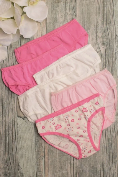 Kız Süprem Slip 6 Lı Paket Baskılı ve Düz Öztaş B4150