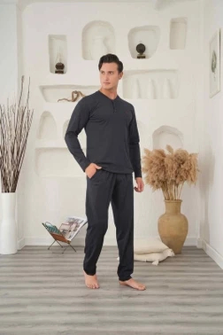 Klasik Suprem Erkek Pijama Takım Bone Club 5282 - Alternatif Görünüm