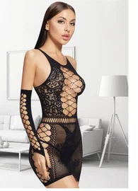 Kolluklu Dantelli Elbise Vücut Çorabı So Beautiful 2410