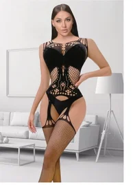 Kolsuz Fileli Jartiyerli Vücut Çorabı So Beautiful 2485