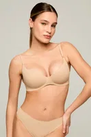 KOM Linda Dikişsiz Push Up Dolgulu Sütyen Ten görsel 4