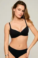KOM Linda Dikişsiz Push Up Dolgulu Sütyen Siyah görsel 10