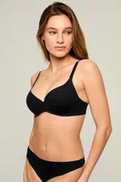 KOM Linda Dikişsiz Push Up Dolgulu Sütyen Siyah görsel 13