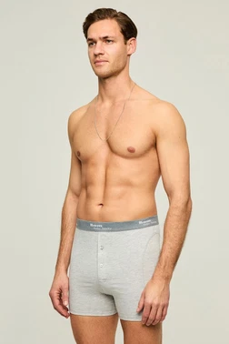 KOM Long 2'li Çift Düğmeli Uzun Erkek Boxer - Alternatif Görünüm