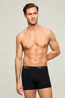 KOM Tight Pamuklu 3'lü Erkek Boxer Siyah