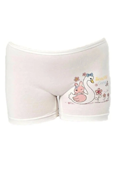 Parça Baskılı Kız Çocuk Boxer 12Li Kota 3409