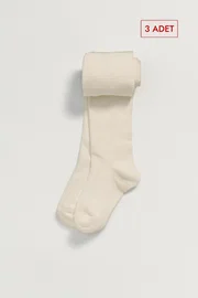 Kozal Kozal 3'lü Pamuklu Çocuk Külotlu Çorap CKOZ01442-1 Kırmızı