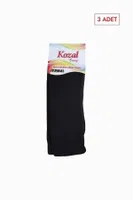 Kozal 3'lü Termal Havlu Çocuk Külotlu Çorap CKOZ01441-1 Somon Siyah