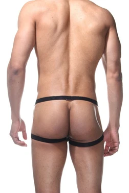 La Blinque La Blinque Erkek Erotik Siyah Deri Çamaşır 15423 - Alternatif Görünüm