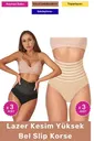 Lazer Kesim Yüksek Bel Slip Korse Form Angel 3206 - 3 Adet