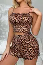 Leopar Desenli Yazlık Şort Pijama Takım Real Passione S-51