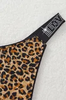 Leopar Fantazi Tanga Şeritli Feel Lady F1067 Kahverengi görsel 6