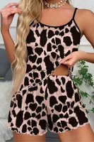 Leopar Şort Pijama Takım Real Passione S-55 Siyah görsel 4