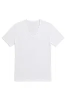 Likralı Derin V Yaka Erkek T-Shirt Beyaz Yıldız 355 Beyaz detay görünüm